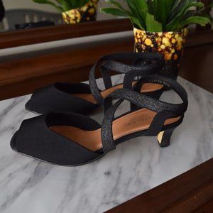 Mark Lemp Classics Women's Black Peep Toe Heels- Size 9.5